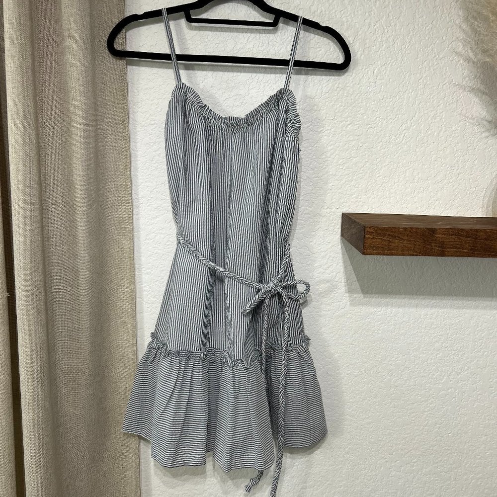 Lulu's Blue and White Striped Mini Dress - Size XS